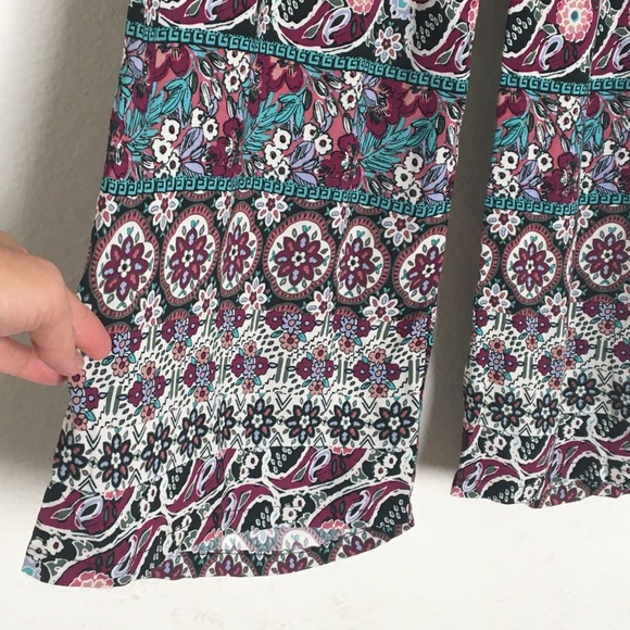 BeBop floral print soft palazzo relaxed pants - Picture 5 of 8